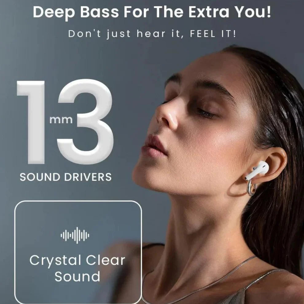 Smart Wireless Earbuds With ANC+ENC and Noise Cancelling