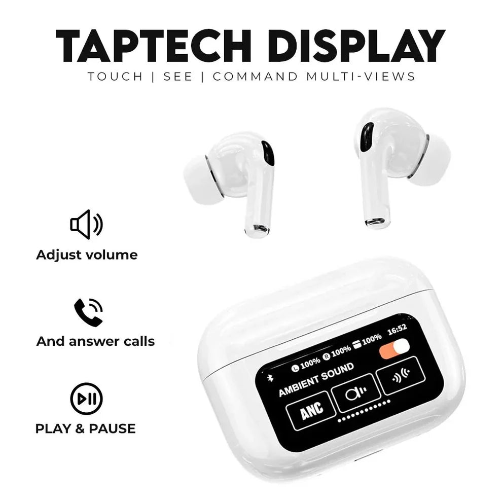 Smart Wireless Earbuds With ANC+ENC and Noise Cancelling