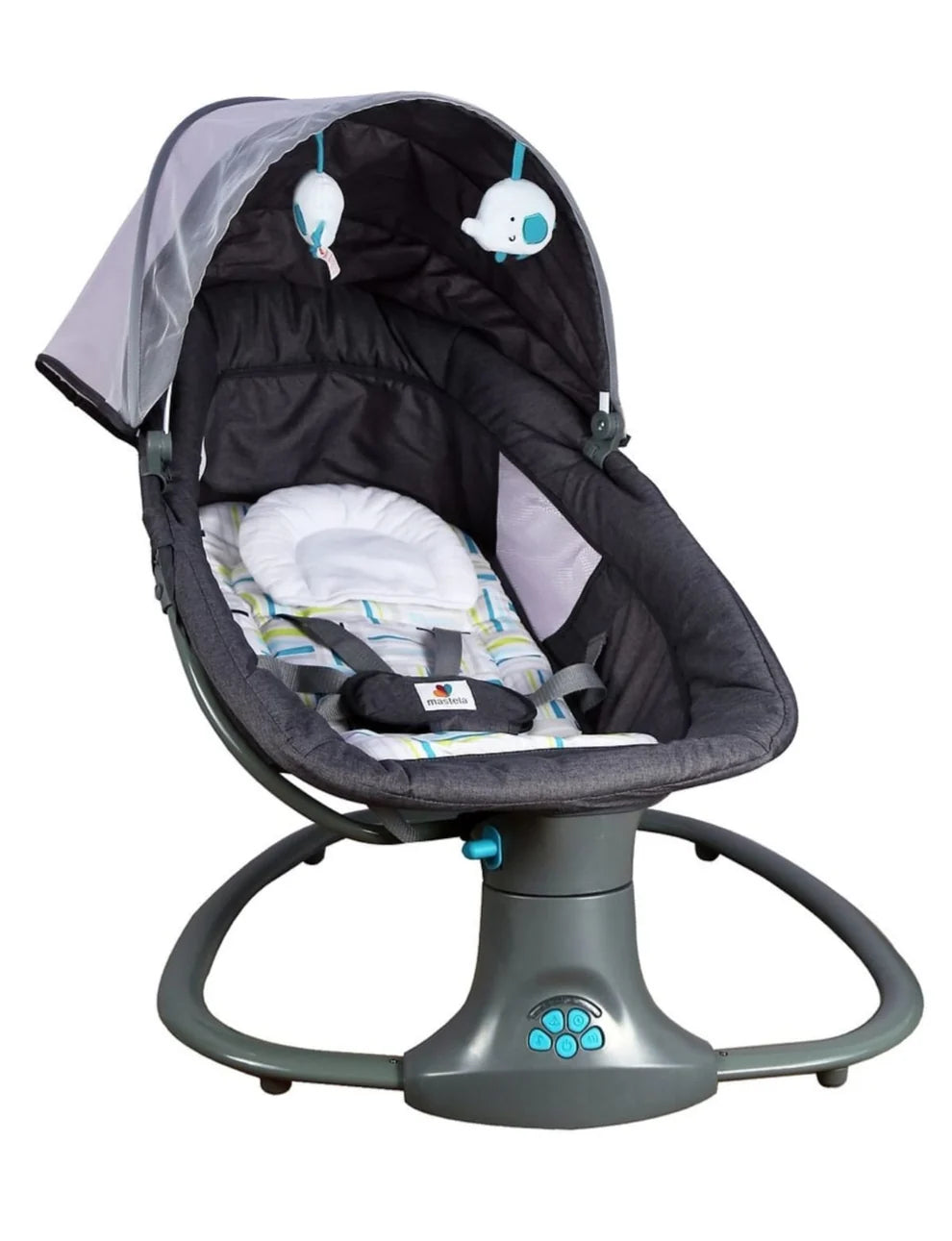 BabyCare سرير أطفال فاخر 3 في 1 - سرير هزاز متعدد الوظائف مع موسيقى واهتزاز وناموسية