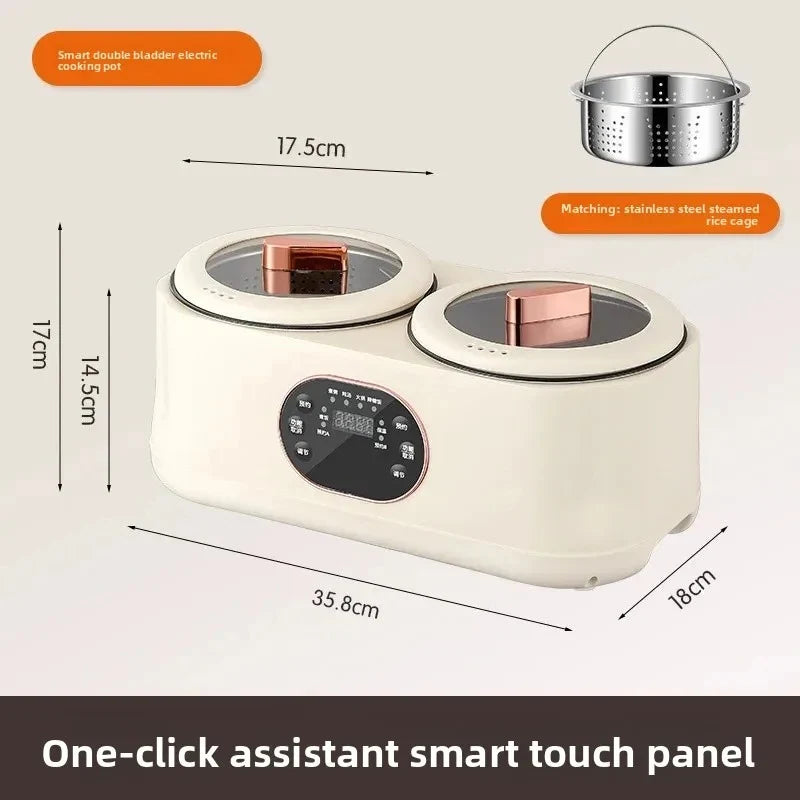 EasyCook™ Portable Multi-Function Double-Pot Steam Cooker