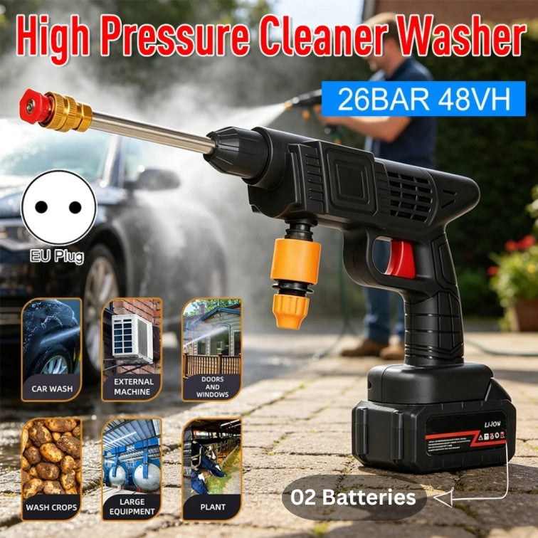 Rechargeable High Pressure Washer Gun for Multi Use (02 Batteries) - مسدس غسيل بالضغط العالي قابل للشحن ومتعدد الاستخدامات (بطاريتان)