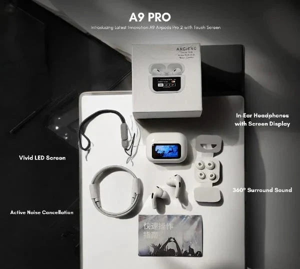 Smart Wireless Earbuds With ANC+ENC and Noise Cancelling
