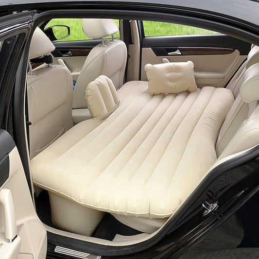 Luxury Car Inflatable Bed - سرير سيارة فاخر قابل للنفخ مع مضخة ووسادتين هوائيتين