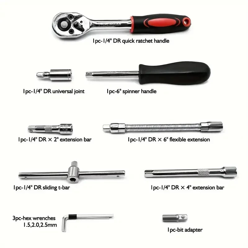 Multi-Purpose 46 pcs Socket Wrench Toolbox