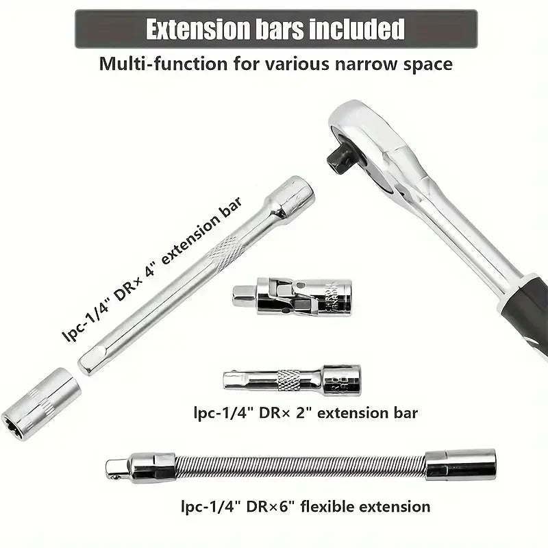 Multi-Purpose 46 pcs Socket Wrench Toolbox