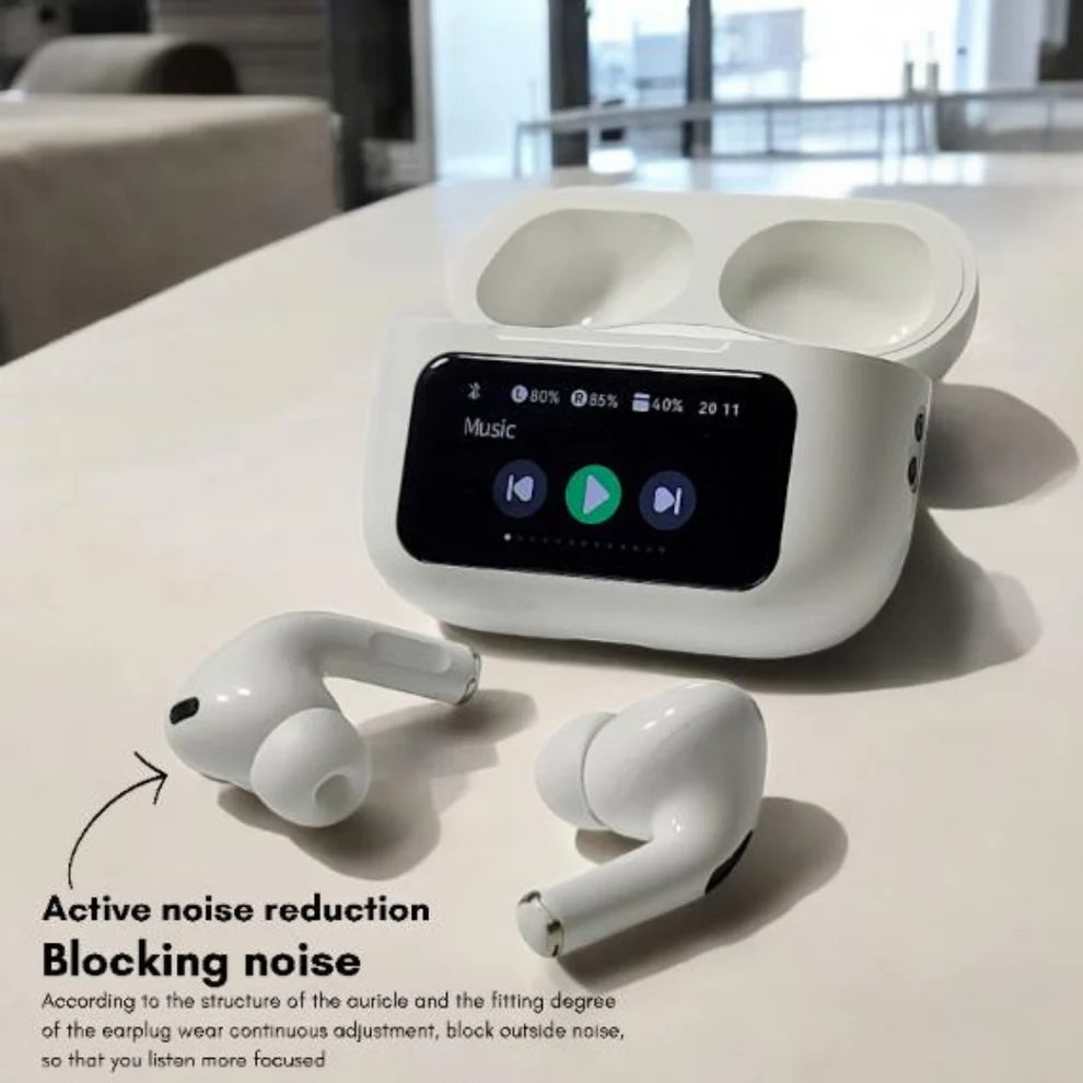 Smart Wireless Earbuds With ANC+ENC and Noise Cancelling