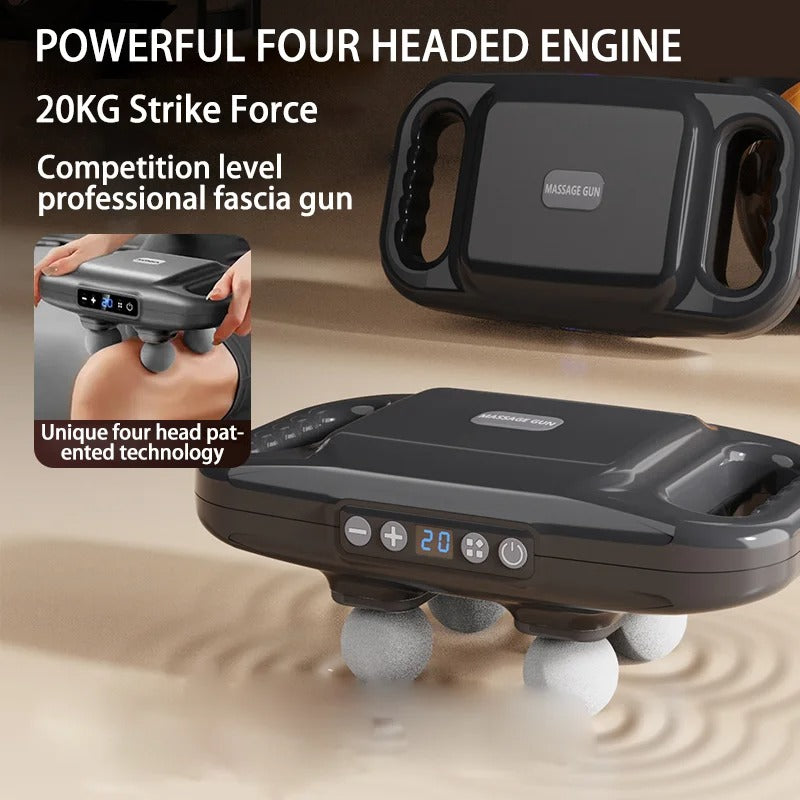 EasyComfort™ Four-Head Muscle Relaxation Gun Massager