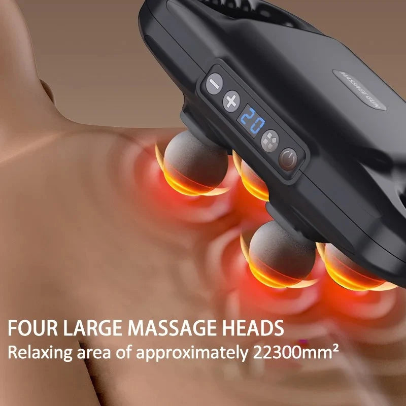 EasyComfort™ Four-Head Muscle Relaxation Gun Massager