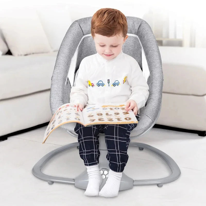 BabyCare سرير أطفال فاخر 3 في 1 - سرير هزاز متعدد الوظائف مع موسيقى واهتزاز وناموسية