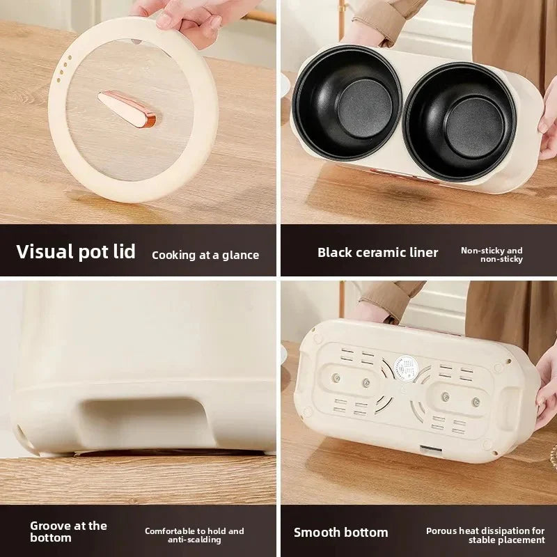 EasyCook™ Portable Multi-Function Double-Pot Steam Cooker