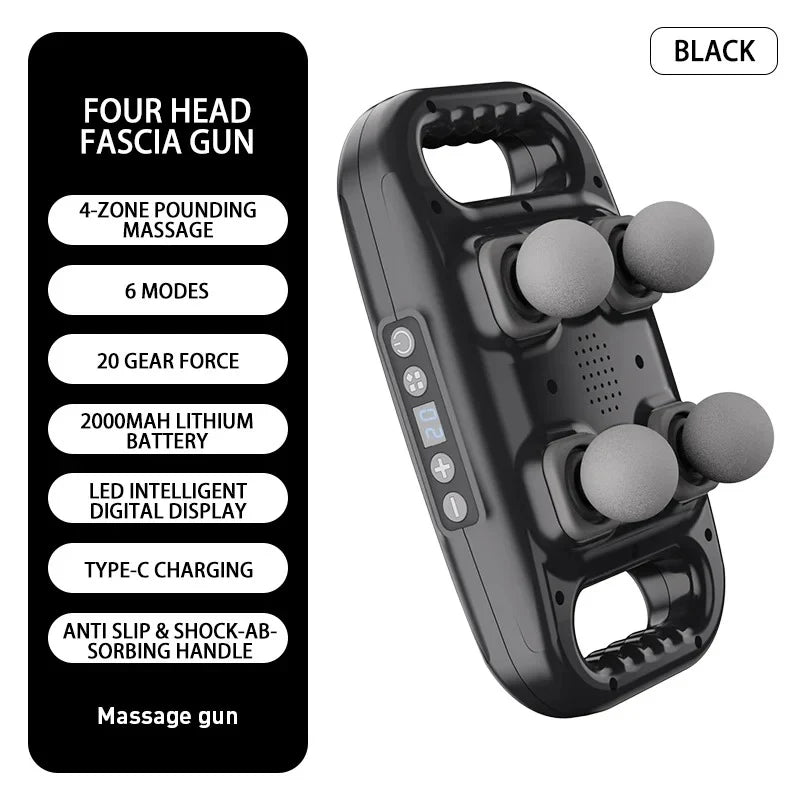 EasyComfort™ Four-Head Muscle Relaxation Gun Massager