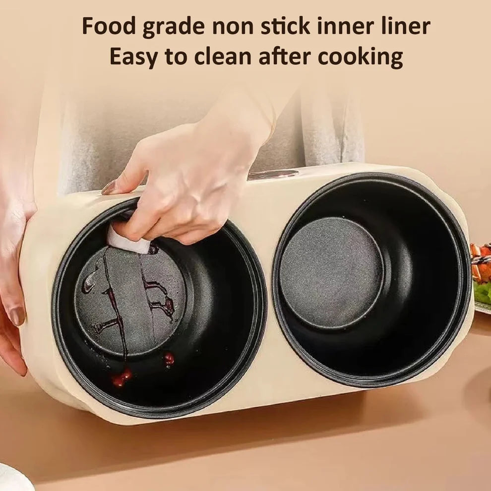 EasyCook™ Portable Multi-Function Double-Pot Steam Cooker