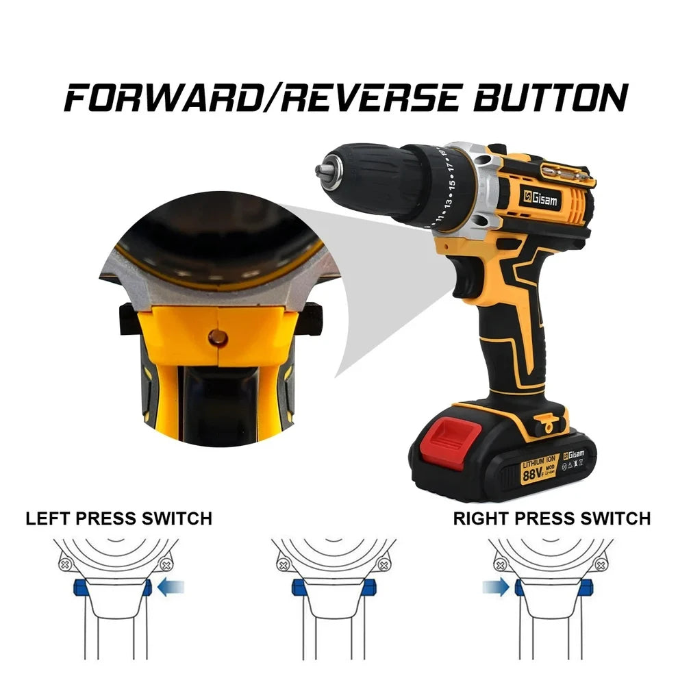 Multifunctional Cordless Drill Powerful Set - مجموعة مثقاب لاسلكية متعددة الوظائف وقوية