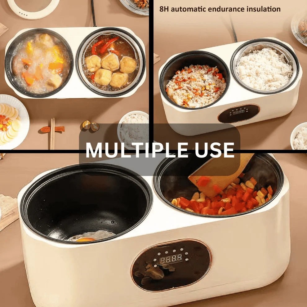 EasyCook™ Portable Multi-Function Double-Pot Steam Cooker